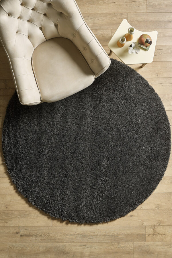Modern Desenli Salon Halısı Peluş Halı Yıkanabilir Post Halı Gri Halı Kaymaz Taban Halı Oval Halı