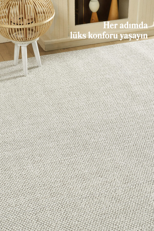 Modern Desenli Cool Halı Sisal Halı Bukleli Halı Gümüş Halı Düz Renk Halı Salon Halısı Mutfak Halısı - Görsel 2