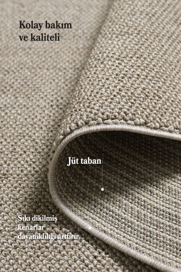 Modern Desenli Cool Halı Sisal Halı Bukleli Halı Kahve Halı Düz Renk Halı Salon Halısı Mutfak Halısı - Görsel 5