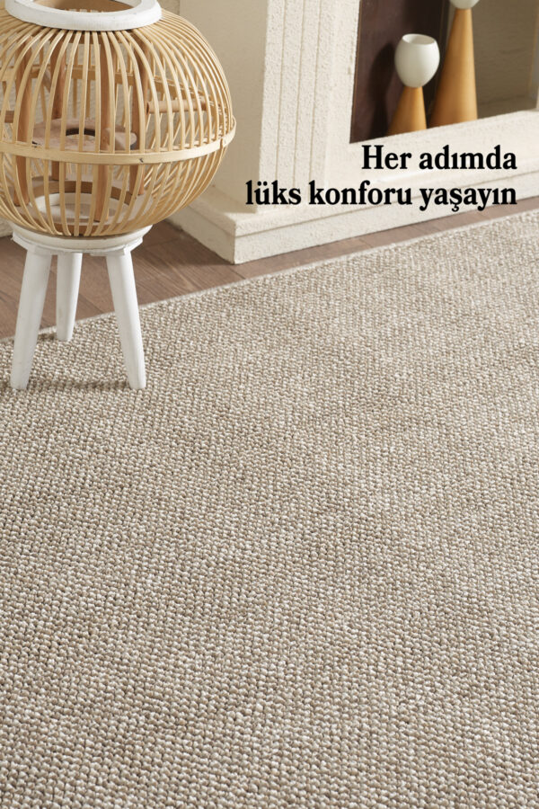 Modern Desenli Cool Halı Sisal Halı Bukleli Halı Kahve Halı Düz Renk Halı Salon Halısı Mutfak Halısı - Görsel 2