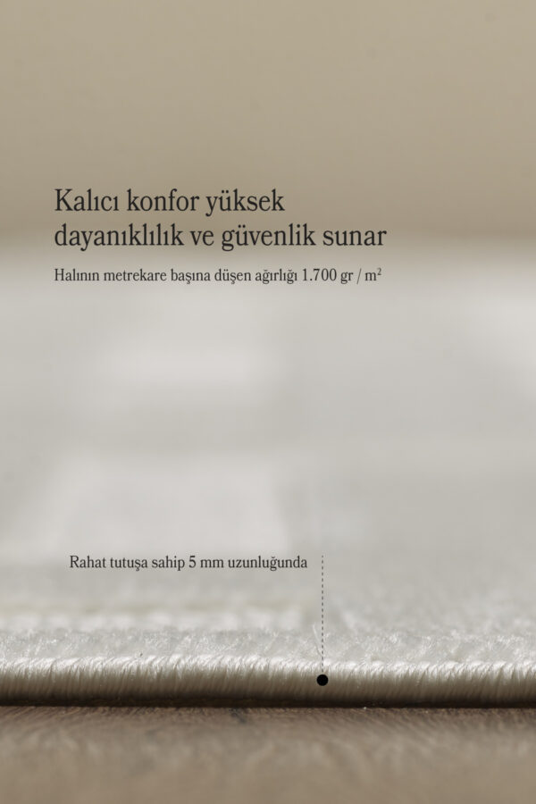 Modern Halı Yıkanabilir Halı Kaymaz Tabanlı Halı İskandinav Salon Halısı Mutfak Halısı Sisal Halı - Görsel 5