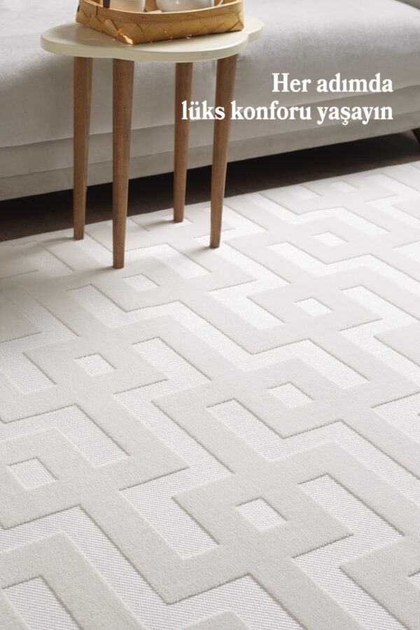 Modern Halı Yıkanabilir Halı Kaymaz Tabanlı Halı İskandinav Salon Halısı Mutfak Halısı Sisal Halı - Görsel 2