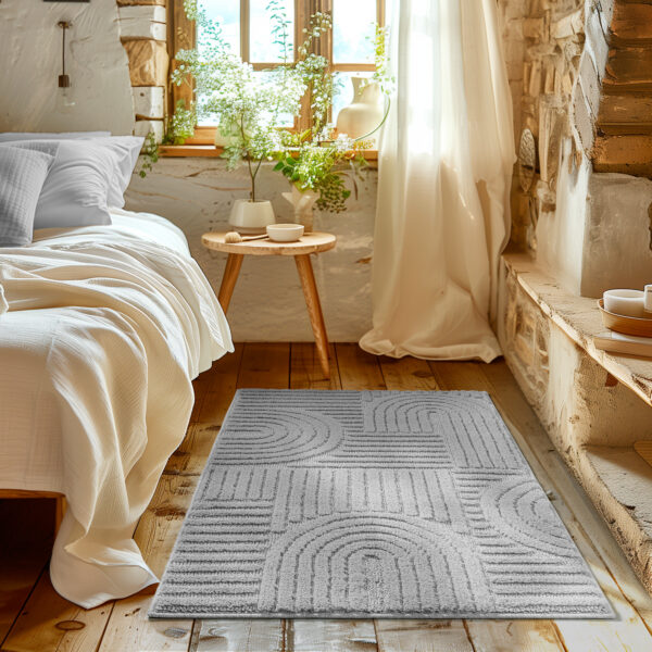 Modern Halı Cool Halı Gri Halı Düz Renk Halı Salon Halısı Mutfak Halısı Yıkanabilir Halı Peluş Halı - Görsel 4