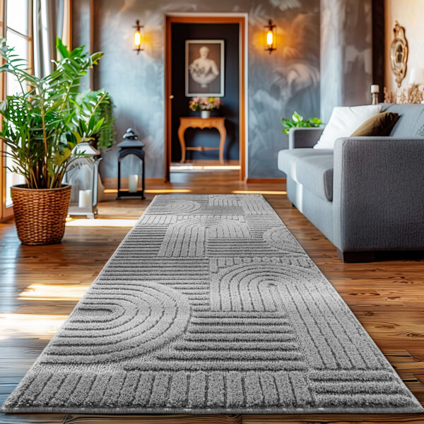 Modern Halı Cool Halı Gri Halı Düz Renk Halı Salon Halısı Mutfak Halısı Yıkanabilir Halı Peluş Halı - Görsel 5