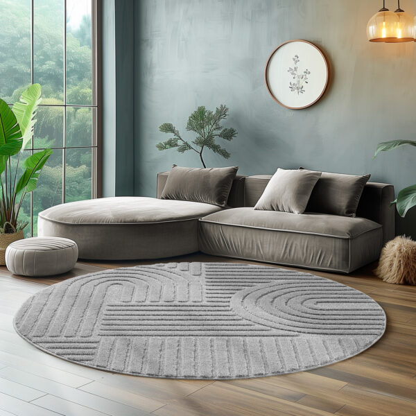 Modern Halı Cool Halı Gri Halı Düz Renk Halı Salon Halısı Mutfak Halısı Yıkanabilir Halı Oval Halı - Görsel 2