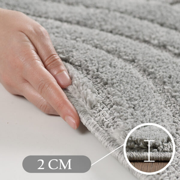 Modern Halı Cool Halı Gri Halı Düz Renk Halı Salon Halısı Mutfak Halısı Yıkanabilir Halı Oval Halı - Görsel 4
