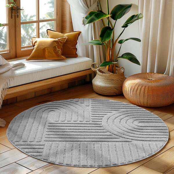 Modern Halı Cool Halı Gri Halı Düz Renk Halı Salon Halısı Mutfak Halısı Yıkanabilir Halı Oval Halı - Görsel 3