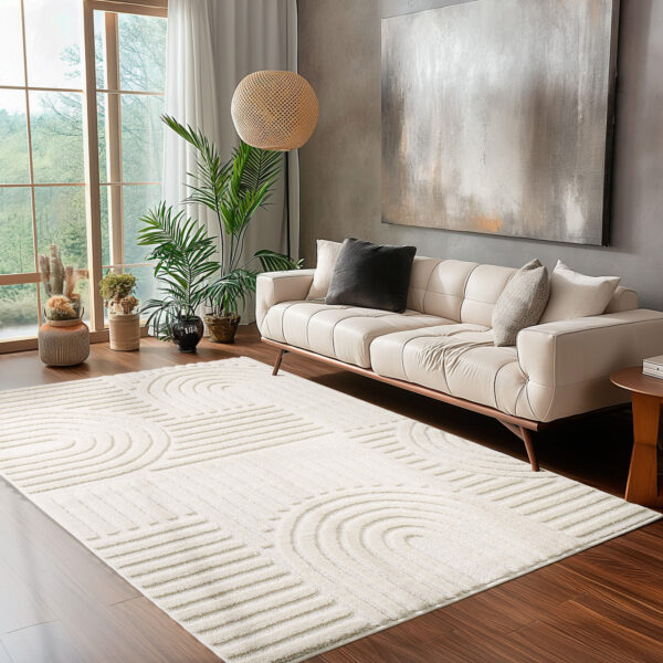 Modern Halı Cool Halı Krem Halı Düz Renk Halı Salon Halısı Mutfak Halısı Yıkanabilir Halı Peluş Halı - Görsel 2