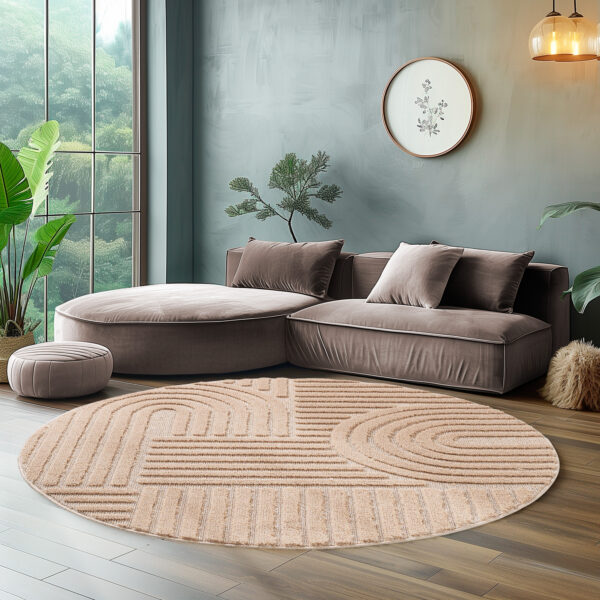 Modern Halı Cool Halı Pembe Halı Düz Renk Halı Salon Halısı Mutfak Halısı Yıkanabilir Halı Oval Halı - Görsel 2