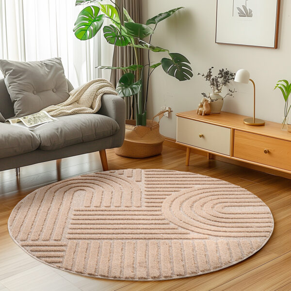 Modern Halı Cool Halı Pembe Halı Düz Renk Halı Salon Halısı Mutfak Halısı Yıkanabilir Halı Oval Halı - Görsel 3