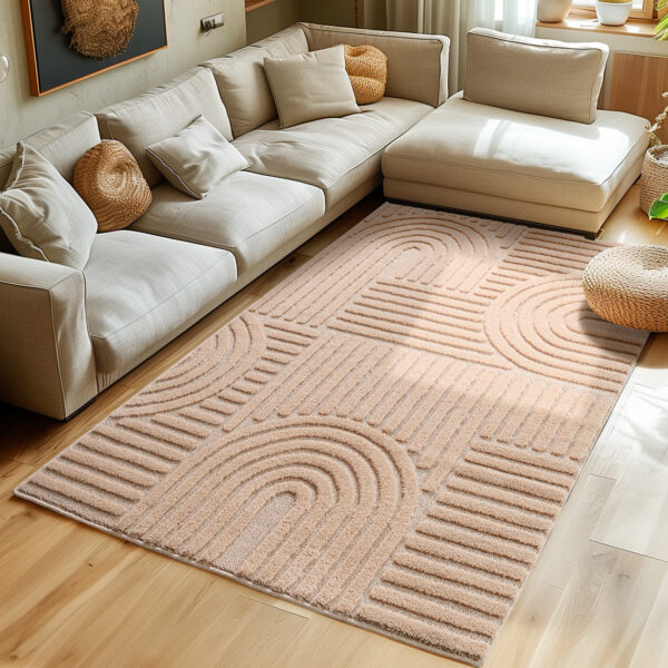 Modern Halı Cool Halı Pembe Halı Düz Renk Halı Salon Halısı Mutfak Halısı Yıkanabilir Halı Peluş - Görsel 3