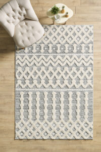 Şık Tasarım İskandinav Halı Gri Halı Jüt Tabanlı Salon Oturma Odası Halısı Yumuşak Bukleli