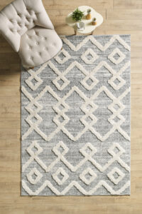 Modern Tasarım Boho Gri Halı Jüt Tabanlı Salon Oturma Odası Halısı Yumuşak Bukleli