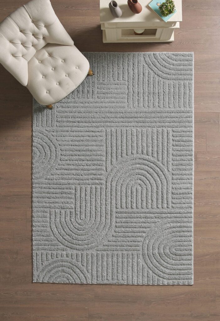 Modern Desen Özel Kesim Halı Salon Halısı Mutfak Halısı Yolluk Gri Halı Kolay Temizlenebilir Halı