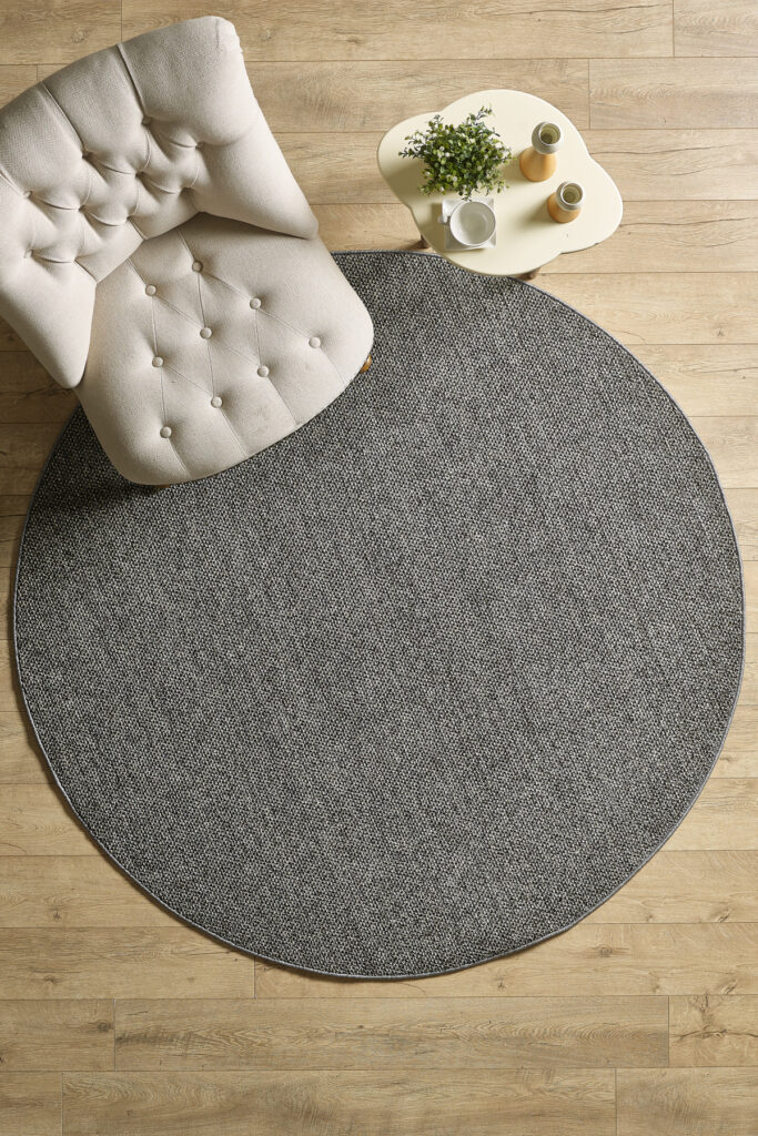 Modern Halı Sisal Bukleli Halı Gri Halı Salon Halısı Oturma Odası Halısı Yuvarlak Halı