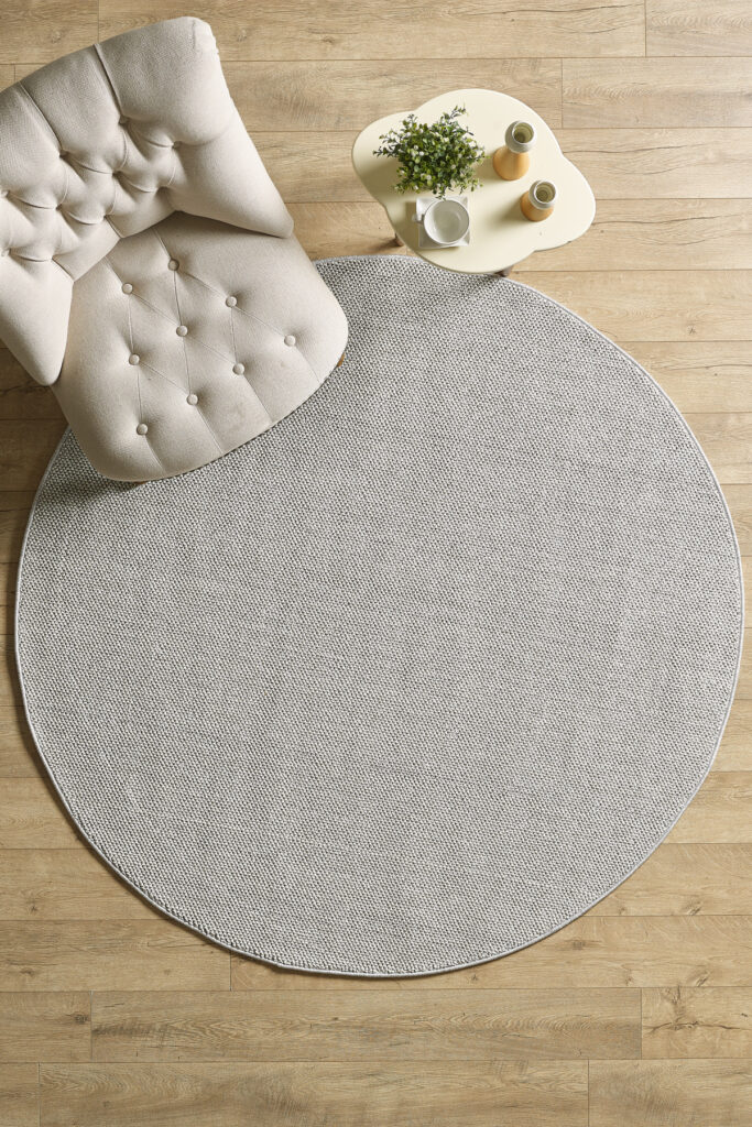 Modern Halı Sisal Bukleli Halı Gümüş Halı Salon Halısı Oturma Odası Halısı Yuvarlak Halı