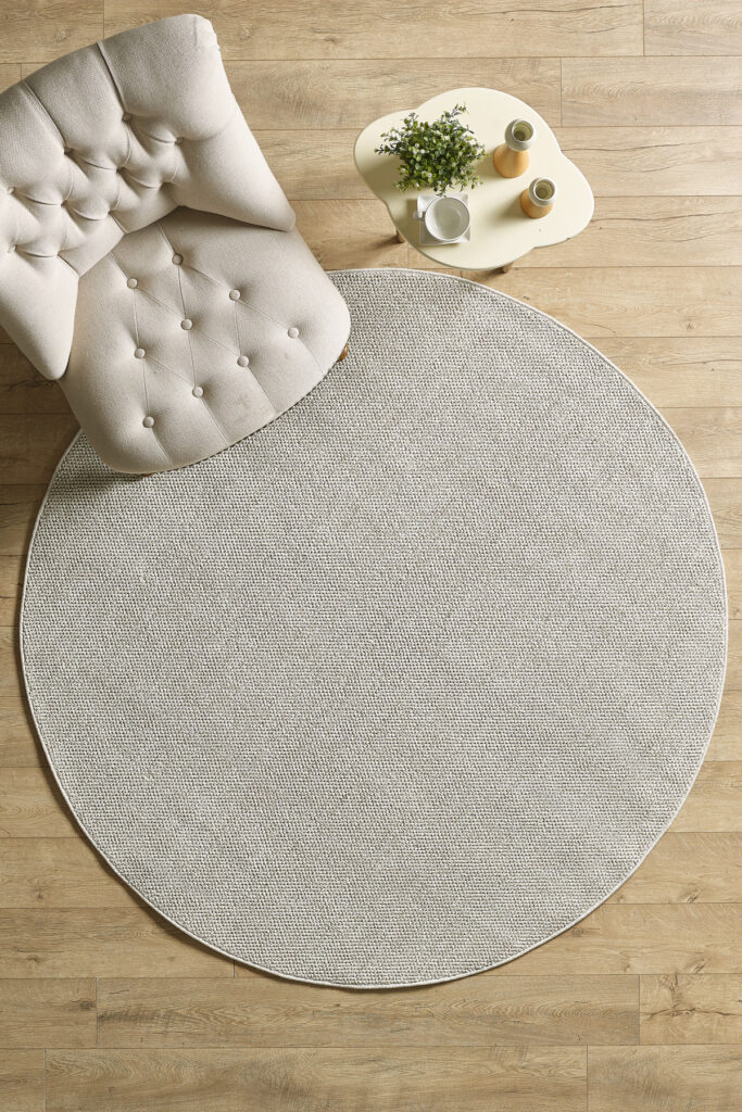 Modern Halı Sisal Bukleli Halı Krem Halı Salon Halısı Oturma Odası Halısı Yuvarlak Halı