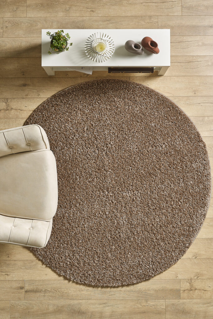 Modern Desensiz Koyu Kahve Halı Salon Halısı Oturma Odası Halısı Çocuk Halısı Yumuşak Halı Yuvarlak