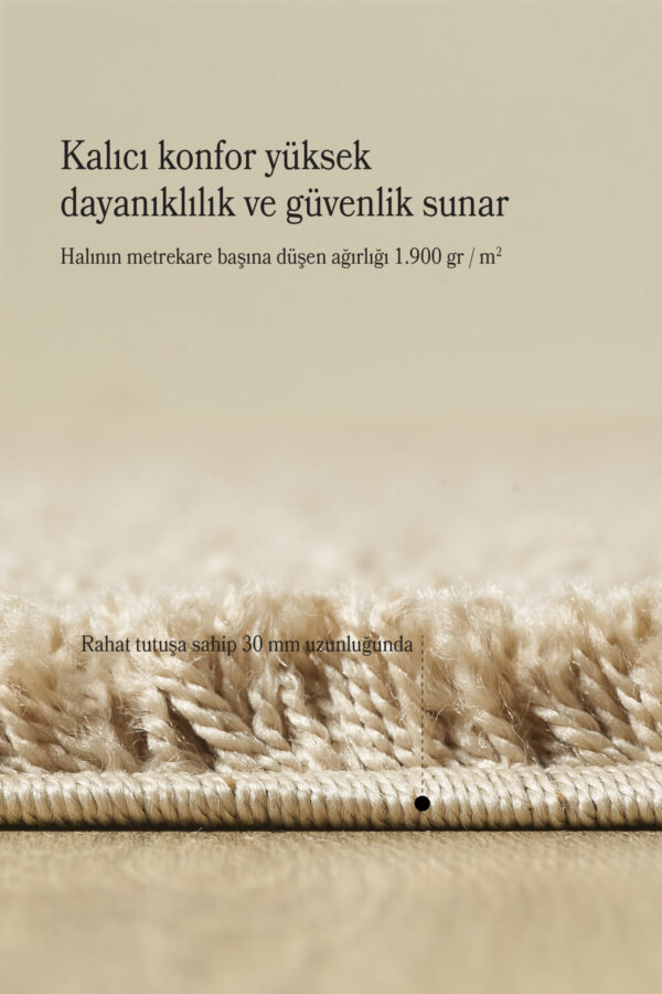 Modern Desensiz Bej Halı Salon Halısı Oturma Odası Halısı Çocuk Halısı Yumuşak Özel Ölçü Halı - Görsel 4
