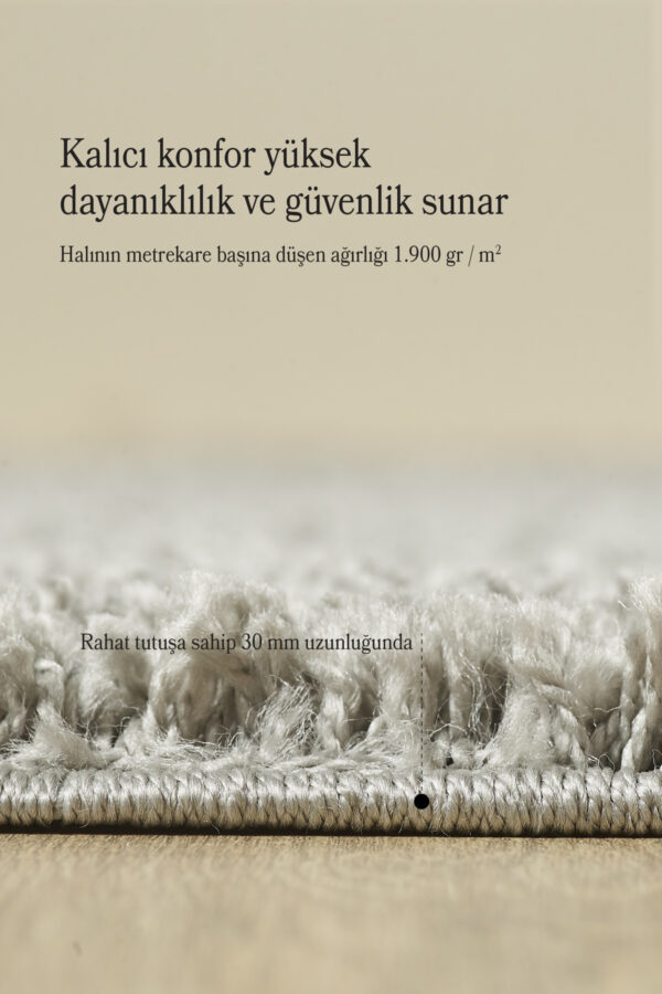 Modern Desensiz Açık Gri Halı Salon Halısı Oturma Odası Halısı Çocuk Halısı Yumuşak Özel Ölçü Halı - Görsel 4