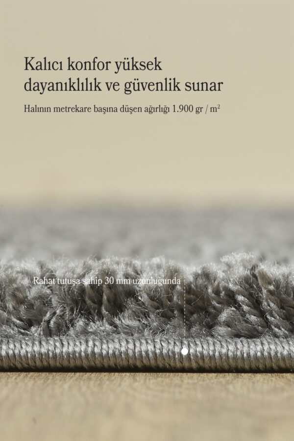 Modern Desensiz Gri Halı Salon Halısı Oturma Odası Halısı Çocuk Halısı Yumuşak Özel Ölçü Halı - Görsel 4