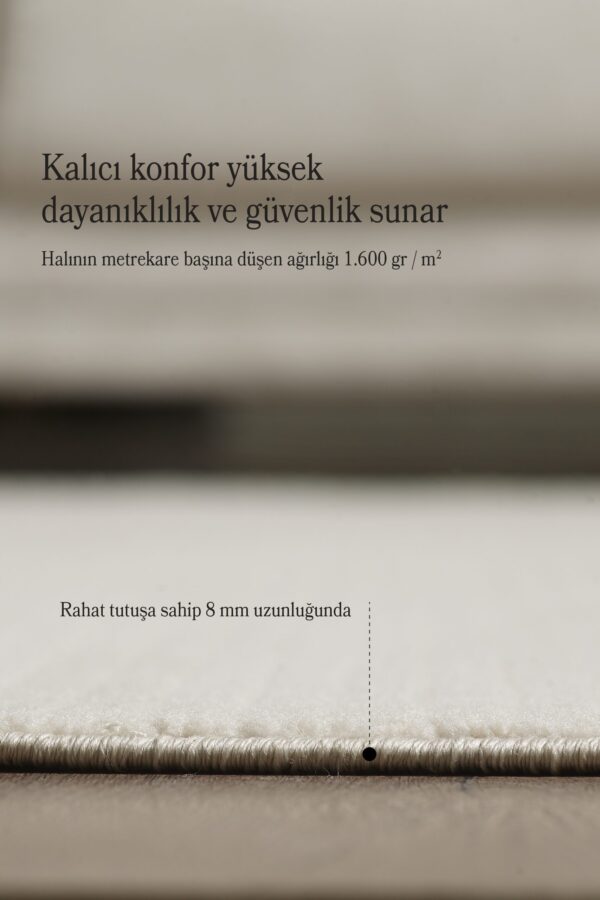 Modern Halı Özel Kesim Halı Kolay Temizlenebilir Halı Salon Halısı Mutfak Halısı Yolluk Bej Halı - Görsel 5