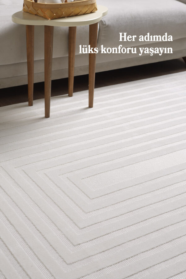 Modern Halı Yıkanabilir Halı Kaymaz Tabanlı Halı Salon Halısı Mutfak Halısı Sisal Yolluk Halı - Görsel 2