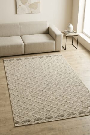 Modern İskandinav Halı Kolay Temizlenebilir Bej Halı Salon Halısı Dış Mekan Halısı Mutfak Halısı