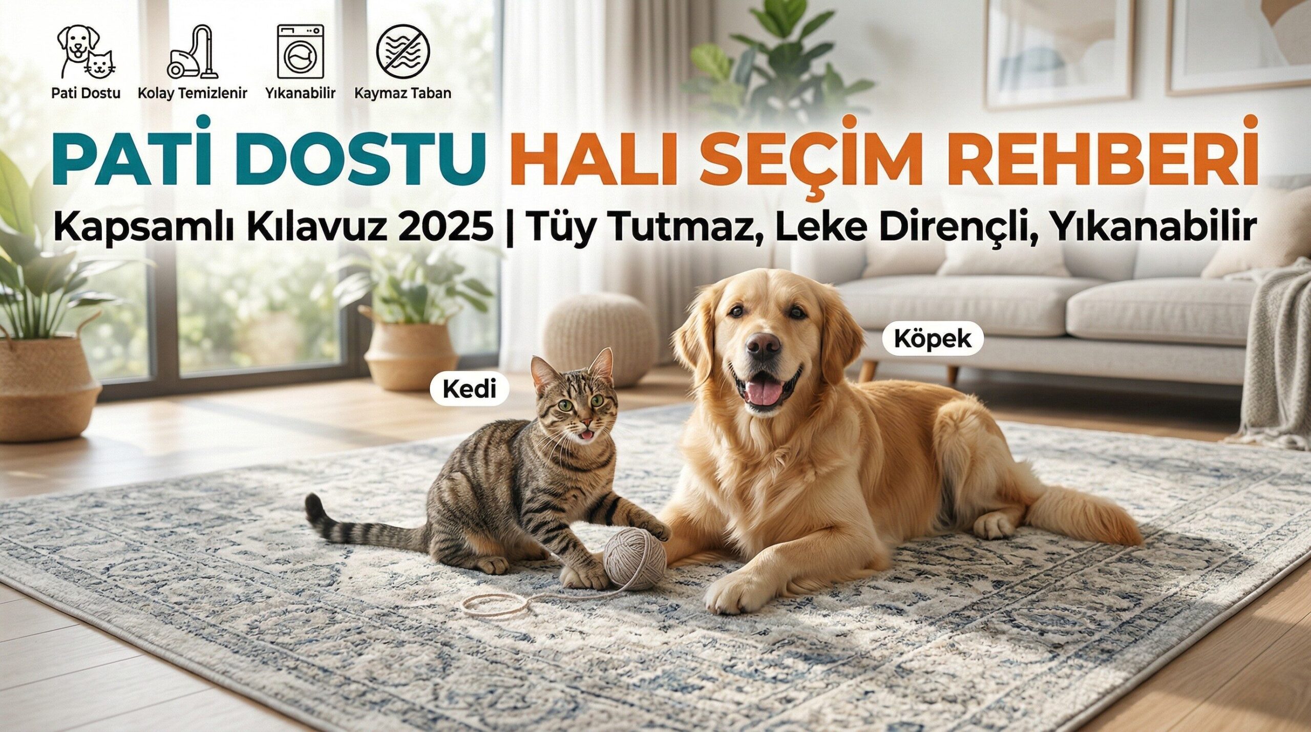 Evcil Hayvan Besleyenler İçin Halı Seçimi: Kapsamlı Rehber 2026